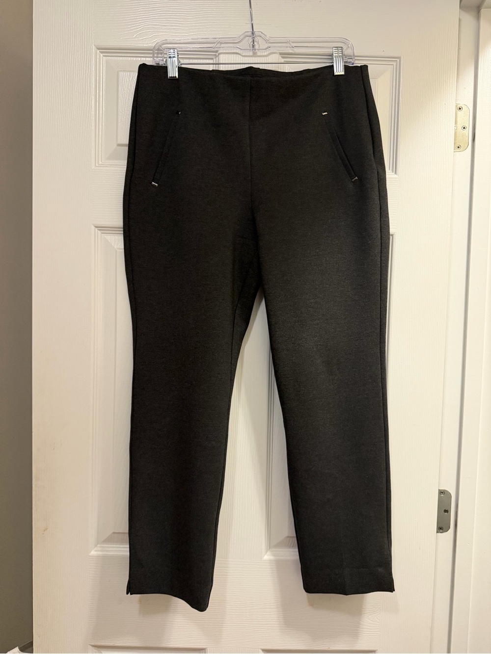 Chico's Charcoal Straight-Leg Ponte Pants